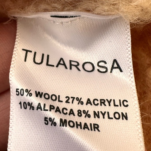 Revolve TULAROSA Wool Alpaca Blend Bubble Sleeve V Neck Sweater Dress - Picture 14 of 16